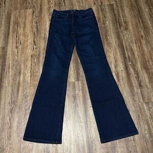 Paige Skyline Boot Jeans Women's 28 Mid Rise Stretch in Telluride Wash Denim